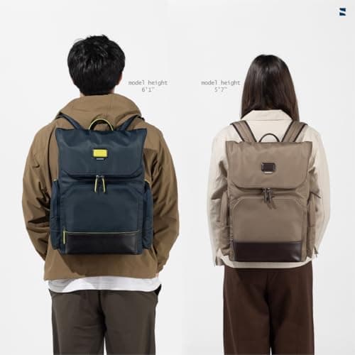 scarters Roam Laptop Backpack 24L Vegan Leather & Nylon Fits 15.6" Travel, Campus & City Bag Forest Sage 3