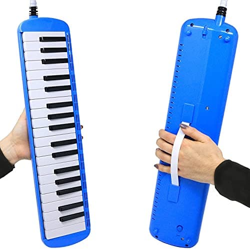 Technobuyers 37 Keys Melodica for Beginner,Tubes Mouthpiece Air Piano Keyboard Musical Instrument with Carrying Bag Light Blue) 3