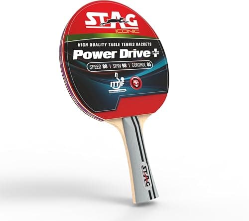 Stag Iconic Power Drive Plus Table Tennis Racquet Intermediate ITTF Approved Rubber (Multicolor) 5