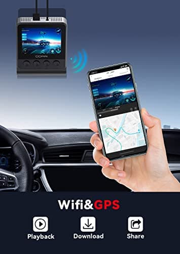 DDPAI Z50 Dashcam for Cars 4K | UHD Front and Rear Dual Channel Dash Cam with GPS, WiFi, Night Vision, ADAS and Super Capacitor | True 4K Dashcam with 3840x2160P Front and 1080P Rear Camera 3