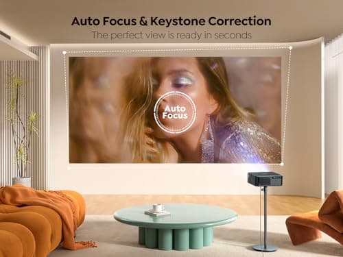 Yaber K2s Projector with Android TV, 800ANSI WiFi6 Bluetooth, Dolby Audio, Auto Focus & Keystone, Native 1080P 4K Supported, Movie Projector with Netflix 7000+ Apps (Yaber K2s International) 4