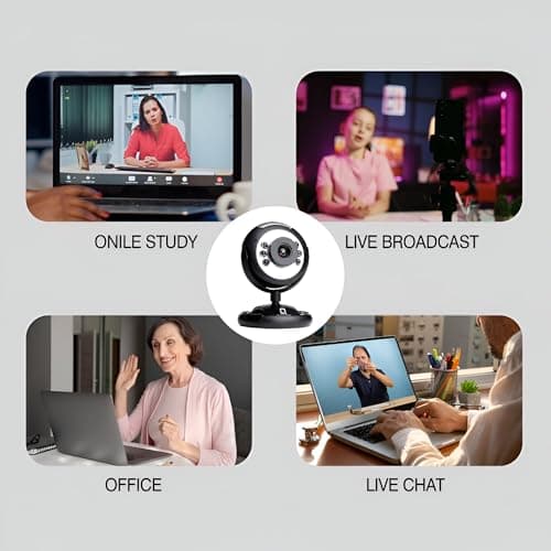QUANTRON MR. BOSS USB Webcam QPC-1010 ? 480P HD with Built-in Mic, 6 LED Night Vision, 30 FPS, F6.0 F2.0 Lens, Plug & Play Camera for PC, Laptop, Video Calls & Online Meetings 5