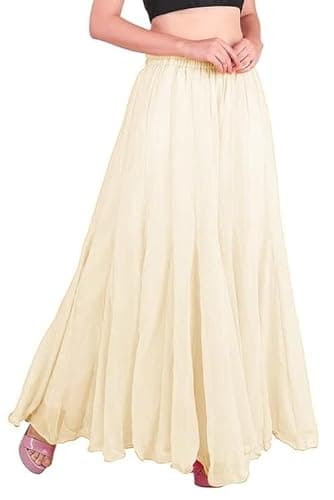 Kicha Flared Georgette Palazzo for Womens(KTB-UGP-OW-013-M) Off White