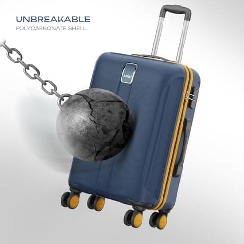 Safari Medium Thorium Neo 8 Wheels 66 Cm Check-in Trolley Bag Hard Case Polycarbonate 360 Degree Wheeling System Luggage, Trolley Bags for Travel, Suitcase for Travel, Graphite Blue 2