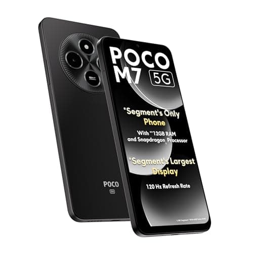 POCO M7 5G, Satin Black (6GB, 128GB)
