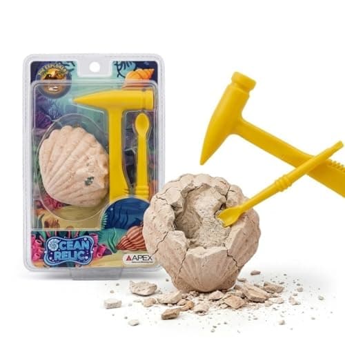 APEX Ocean Relic Kit 1 Surprise Ocean Relic Excavation Toy for Kids 5+ with Digging Tools STEM Educational Discovery Science Activity Gift Boys and Girls