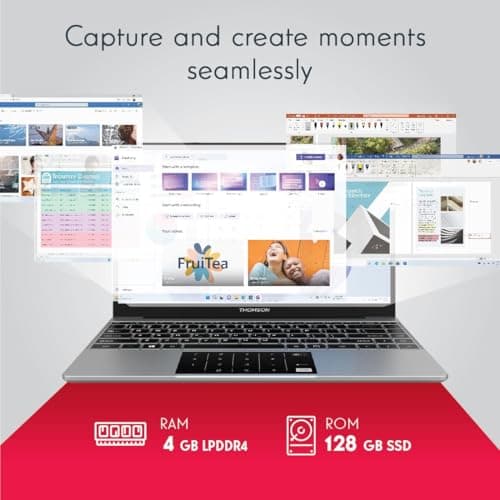 Thomson Neo Metallic with Numeric Touch Pad Intel Celeron Dual Core N4020 - (4 GB/128 GB SSD/Windows 11 Home) IN-PX14C Thin and Light Laptop (14.1 inch, Silver, 1.30 kg) 5