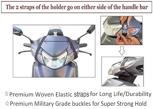 JETLIFE Mobile Holder/Pouch/Mount for All Types of Scooter Scooty Activa Jupiter EV etc | Standard X1 Model (Black) 5