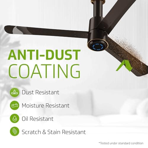 V Guard Insight-G Premium Bldc Ceiling Fan For Home | 6 Speed Settings | 5 stars Energy Saving | Convenient Remote Control | High-Speed 100% Copper Motor | 1.2M (Choco Brown Glossy) 5