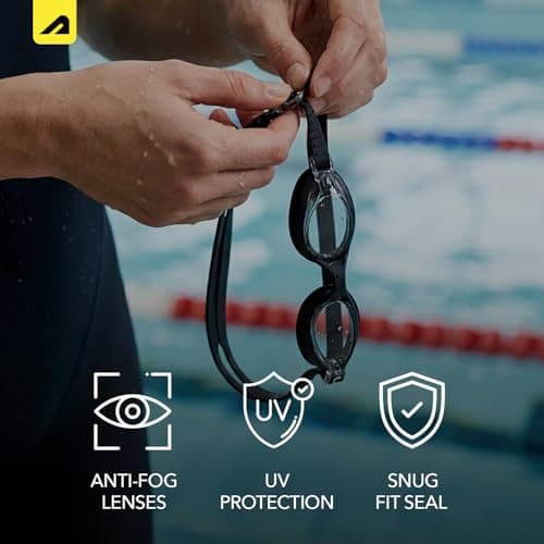 Boldfit Swimming Goggles for Men & Women with Adjustable Strap, Air Tight, for Adults - Classic Black 4