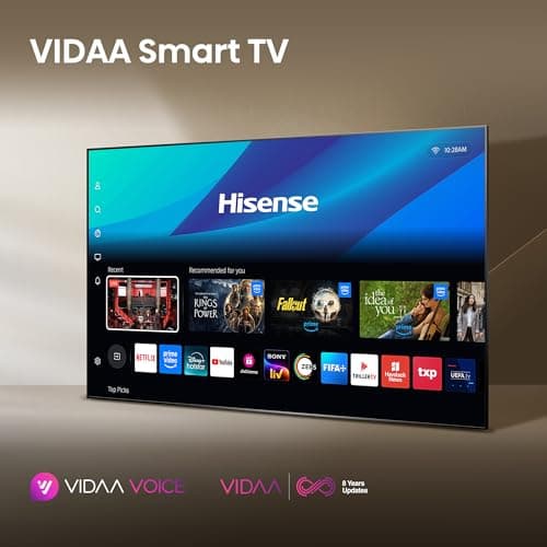 Hisense 108 cm (43 Inches) 4K Ultra HD Smart QLED TV | 48W Powerful Speakers | Dolby Atmos & HDR10+ | ALLM, VRR & Game Mode | Cricket Mode | AI 4K Upscaler | VIDAA OS | 43E75Q (Black) 3
