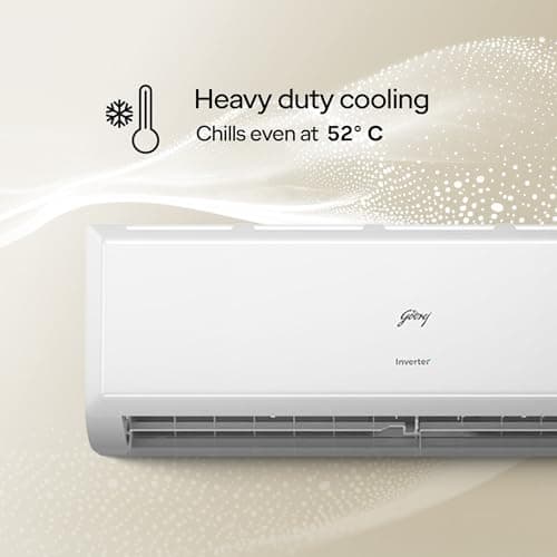 Godrej 1.5 Ton 3 Star| New Star Rated| Inverter Split AC | 5-in-1 Convertible Cooling | 5 Year Comprehensive Warranty| AI Powered| Heavy Duty Cooling at 52°C| (AC 1.5T EC HIC 18Q3TH WA) 4