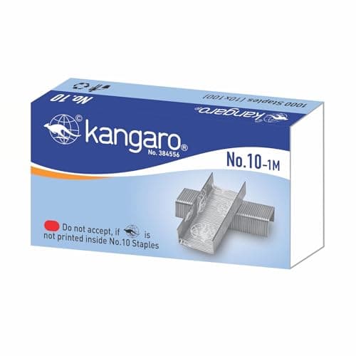 Kangaro Desk Essentials HD-10D & 10/1M Staples Combo | Standard Stapler with Quick Loading Mechanism | Sturdy & Durable for Long Time Use | Color May Vary, Pack of 1 4