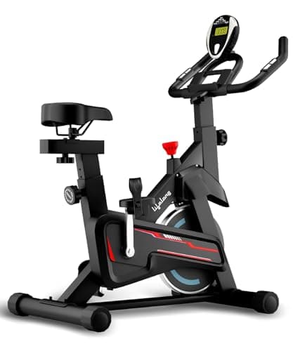 Lifelong Fit Pro Spin Fitness Bike for Home | Exercise Bike for Cardio Workout with 7 KG Flywheel, Adjustable Resistance & LED Display | Cushioned Adjustable Seat | Non-Slip Pedals | Max User Weight 1