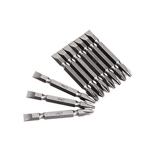 Inditrust PH2 Bits Screwdriver Plus and Minus Bit, Shape +/- (10 BITS)