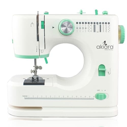 Akiara Sewing Machine Electric with 12 Stitch Patterns | Stitching Machine for Home Tailoring | Silai Machine for Home Use | Portable Mini Tailor Machine with Zig Zag & Pico Stitch