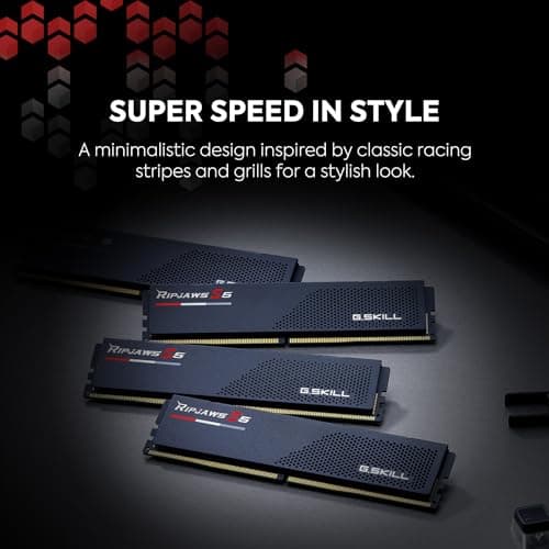 G.SKILL RipJaws S5 Series (Intel XMP) 64GB (2 x 32GB) DDR5 6000 Mhz CL36-36-36-96 1.35V Desktop Memory RAM - F5-6000J3636F32GX2-RS5K 3