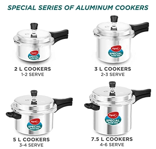 Pigeon By Stovekraft 12260 Induction Base Outer Lid Aluminium Pressure Cooker, 3Liters, Silver 4