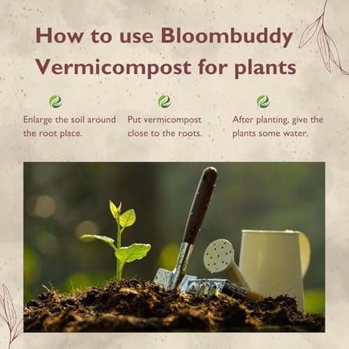 BLOOMBUDDY Organic Vermicompost – 5 kg | Plant Fertilizer & Compost for Plants | Natural Manure for Home Gardening | Vermi Compost for Plants, Indoor Pots & Home Garden Use 4