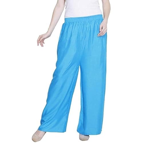 Siddhi India Fashion Palazzo Sharina for Womans and Girls Sky Blue 2XL 3