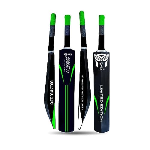 Cockatoo Destructor Plastic Cricket Bat, Power Series, Academy Size (34"x 4.5"), Heavy Duty Plastic Cricket Bat for Ages 15 and Above, Men, Women & Children (34, 4.5)