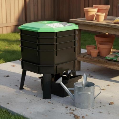 LOOM TREE Worm Compost Bin Easy to Use Vermicompost Bin Worm Farm Tray for Garden, Balcony, Patio 4