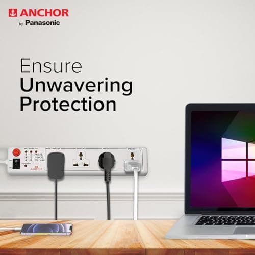 Anchor by Panasonic Spike Guard- 4 Universal Socket with Single Switch - 4 Mtr (22048) 4
