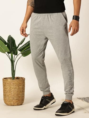 Thomas Scott Mens Cotton Blend Slim Fit Joggers Track Pant (CCKB06_Greymelange, S) 2