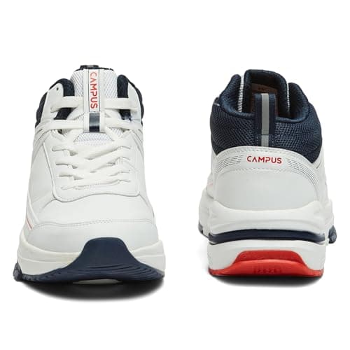 Campus Men's OG-23 PRO Sneakers WHT/Navy - 8UK/India 3