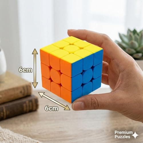 3x3 Speed Cube High Speed Puzzle Toy for Kids & Adults, Smooth Fast Magic Cube Game, Stickerless Multicolor Professional Cube, Brain Teaser Learning Toy (Pack of 1) 2