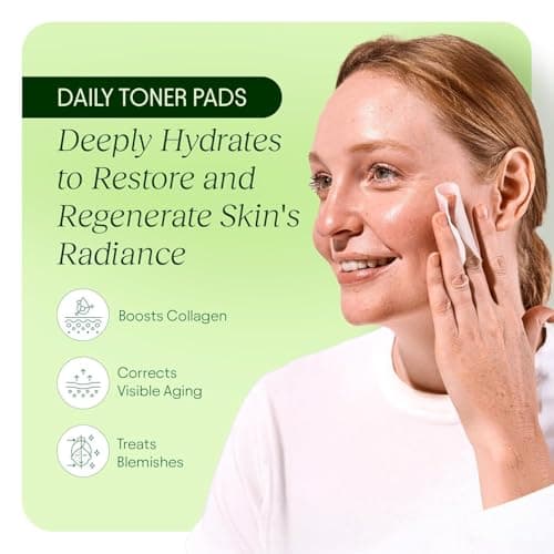 Toning Polish Pads - Korean Skincare for Dark Spots, Wrinkles & Dull Skin - Hydrating Facial Treatment with Snail Mucin, Niacinamide, Peptides & Centella - 100 Count 4