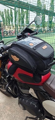 GUARDIANGEARS Jaws 28L Magnetic Tank Bag with Waterproof Rain Cover for All Motorcycles with Metal Tank from 100CC to 1000CC 4