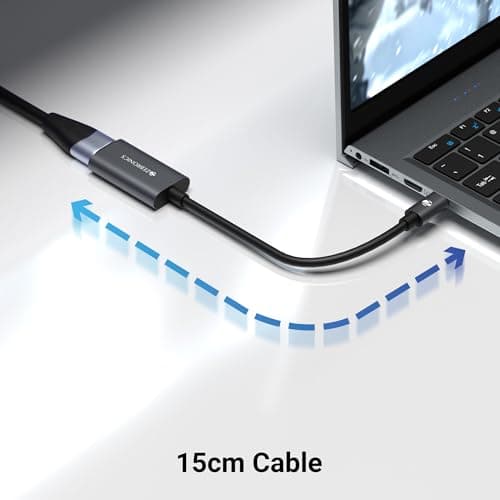 Zebronics Type-C to HDMI Converter, 1080p@240Hz, 4K@60Hz, 18Gbps High Speed Converter, 3D Video Support, 15cm Cable, Aluminum Body, Compatible with Mac, Samsung Dex, Windows Laptop (TA250H) 5
