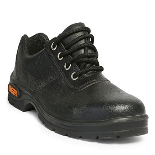 Tiger Men's Low Ankle Lorex Steel Toe Safety Shoes (Size 9 UK, Black, Leather)