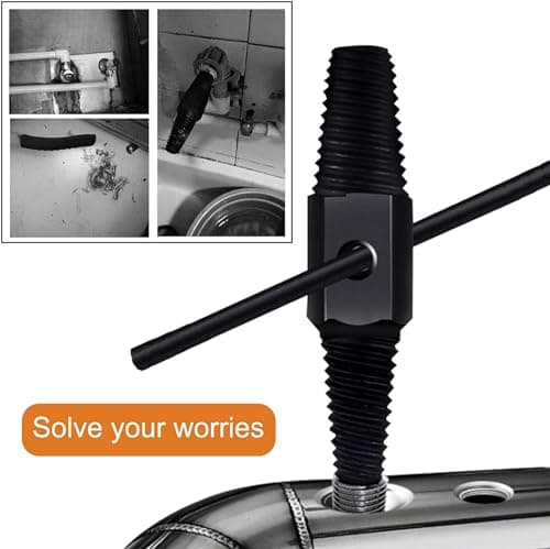 Inditrust Broken Pipe Extractor 1/2'' 3/4'' Double-Head Tap Faucet Valve Screw Extractor Set Damaged Broken Wire Water Pipe Bolt Remover Multipurpose House (1 PC) 3