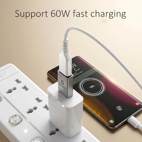 GANBO USB C to USB A OTG Adapter, Type A to Type C Converter, USB 3.0 High-Speed Data Transfer, Backward Compatible Plug & Play for Laptops, Smartphones, Tablets 4