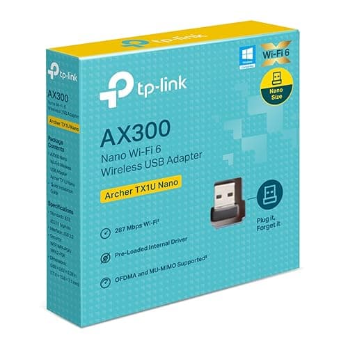 TP-Link Archer TX1U Nano AX300 Wi-Fi 6 Wireless USB Adapter, 300 Mbps, MU-MIMO & OFDMA, Access Point Mode, Easy Setup, Supports Windows 11/10/7 and Linux 2