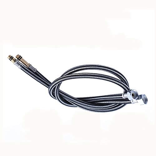 Bath Guru Stainless Steel Bathroom Kitchen Basin Mixer Hot & Cold Tap Hose/Connection Pipe (24 Inch)