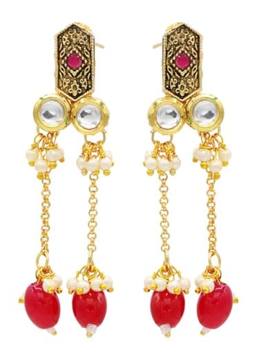 ASMITTA Stunning Gold Plated Jewellery Set for Women - NS1000SBGLDSB0 3