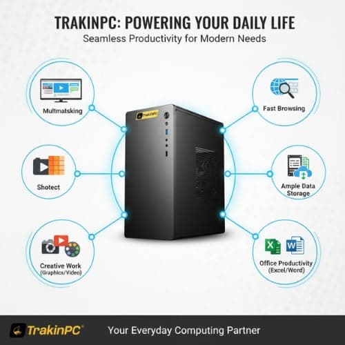 Assembled Powerful Desktop PC- Core i3 2nd-Gen 3.10 Ghz (2120) || 4GB DDR3 RAM || 128GB SSD || Ethernet || HD Graphics 2000 || USB 3.0, Win 10 Pro-Installed - Ideal for Office and Students, Black 4