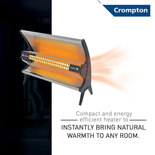 Crompton 1000 Watt Insta Red Radiant Room Heater with Ceramic Rod,Stainless steel reflector with Powder Coated Metallic Body. 3