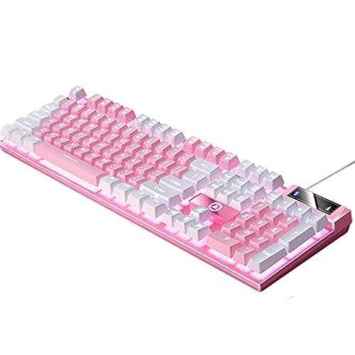 BNF®Mechanical Gaming Keyboard USB LED Lighting for Game Office Pink White|Computers/Tablets & Networking|Keyboards, Mice & Pointers|Keyboards & Keypads|Package Includes:1 Piece Gaming Keyboard 4
