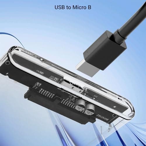Zebronics 2.5" SSD/HDD Enclosure, Max. 4TB Storage, Upto 5Gbps Transfer Speed, Tool-Free Slide Design, USB to Micro B Connector, Windows, Mac, Linux Support, Transparent Case (CSH101) 2