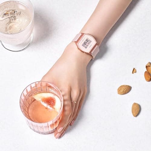 Casio Vintage LW-204-4ADF Rose Gold Digital Dial Pink Resin Strap D213 5