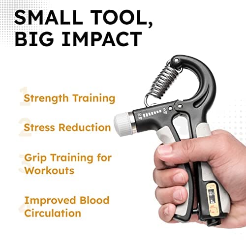 SLOVIC Hand Grip Gym With Counter | Hand Gripper Upto 60 Kg | Hand Grip Strengthener | Adjustable Resistance | Hand Grip Workout | Resistance Workout 2