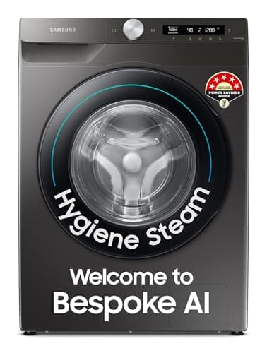 Samsung 7 kg, 5 Star, AI Control, Wi-Fi, Digital Inverter, Motor, Fully-Automatic Front Load Washing Machine (WW70T502NAN1TL, Hygiene Steam, Inox)