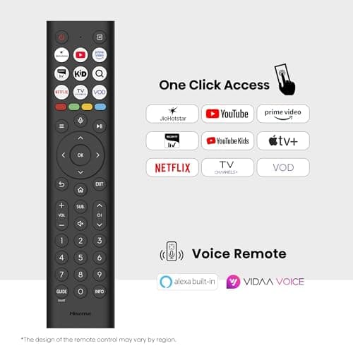 Hisense 108 cm (43 Inches) 4K Ultra HD Smart QLED TV | 48W Powerful Speakers | Dolby Atmos & HDR10+ | ALLM, VRR & Game Mode | Cricket Mode | AI 4K Upscaler | VIDAA OS | 43E75Q (Black) 4
