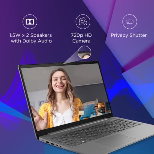 Lenovo IdeaPad Slim 3 12th Gen Intel Core i3-1215U 14 Inch (35.5cm) FHD Thin & Light Laptop (8GB/512GB SSD/Windows 11/Office 2021/1 Year Warranty/3months Game Pass/Arctic Grey/1.43Kg), 82RJ00FGIN 3
