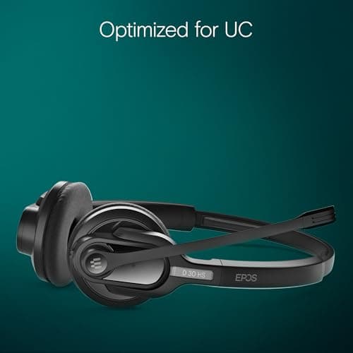 EPOS Impact D 30 USB ML - Wireless DECT Dual Ear Headset for a Direct Connection to a PC/Softphone, Black 4