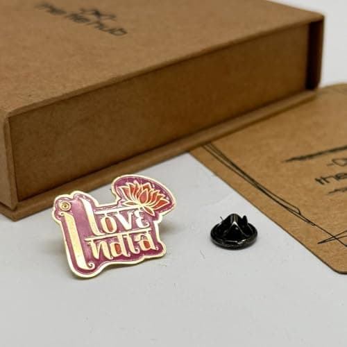 The Tie Hub Love India Lapel Pin Brass Lapel Pin for Men & Women, Statement Accessory 2